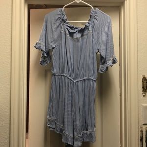 Off the shoulder romper.